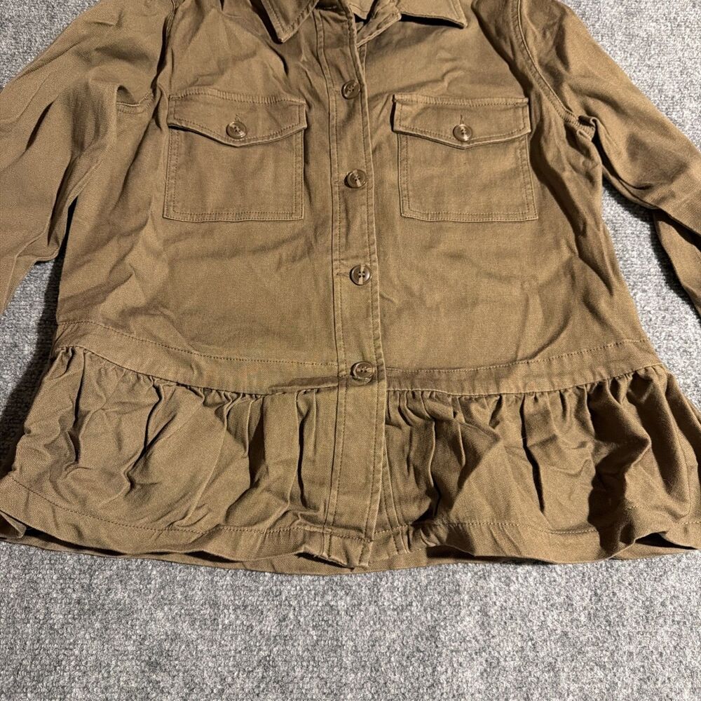Liverpool Los Angeles Jacket Womens Size Medium Brown Button Front Pockets - Picture 3 of 12